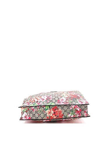 Gucci Convertible Soft Open Tote Blooms Print GG Coated Canvas Tall (view 2)