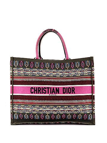 Christian Dior Book Tote Embroidered Canvas Large (view 1)