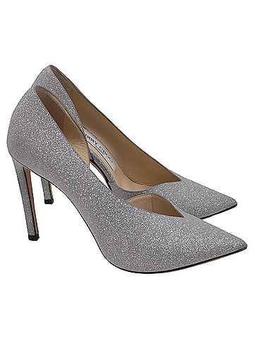 Jimmy Choo Jimmy Choo Sophia 100 Pumps in Silver Glitter (view 1)