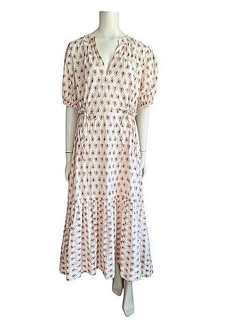 Anthropologie Printed Puff Sleeve Dress Casual Dress (view 1)