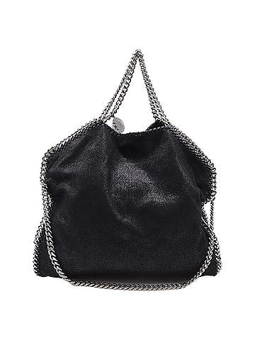 Stella McCartney Stella Mccartney Falabella Fold-Over Tote Bag in Black Shaggy Deer (view 1)