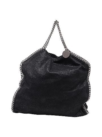 Stella McCartney Stella Mccartney Falabella Fold-Over Tote Bag in Black Shaggy Deer (view 2)