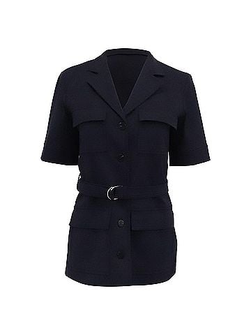 Theory Theory Safari Twill Jacket in Navy Blue Cotton (view 1)