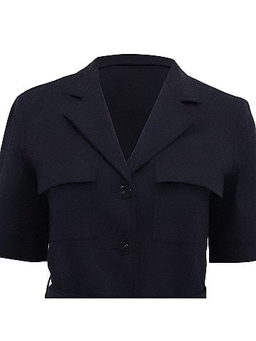 Theory Theory Safari Twill Jacket in Navy Blue Cotton (view 2)
