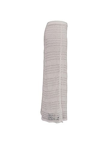Theory Theory Knit Lace Midi Skirt in Ivory Cotton (view 2)