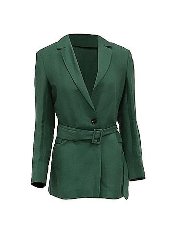 Max Mara 'S Max Mara Sofia Blazer in Green Linen (view 1)