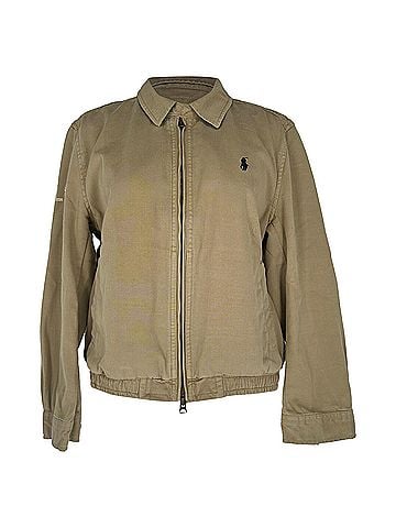 Ralph Lauren Polo Ralph Lauren 2-Way Zipped Jacket in Beige Cotton (view 1)