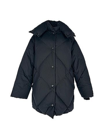Burberry Burberry Diamond Quilted Coat in Black Cotton (view 1)
