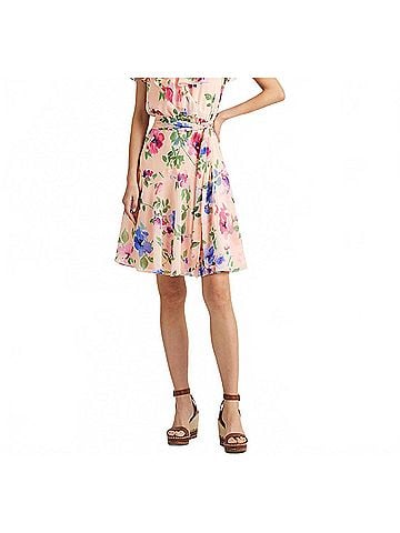 Ralph Lauren Jatrissa Short Sleeve Dress in Pink Multi (view 2)