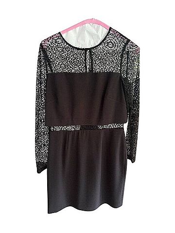 Aidan by Aidan Mattox Sheath Mini Cutout Dress with Illusion Lace Panels Cocktail Dress (view 1)