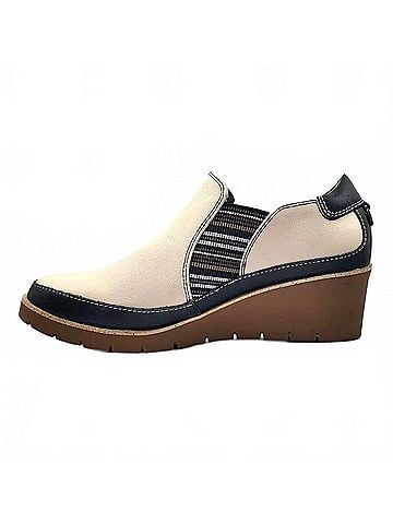 Revere Women's Mykonos Wedge Loafer in Pebble (view 2)