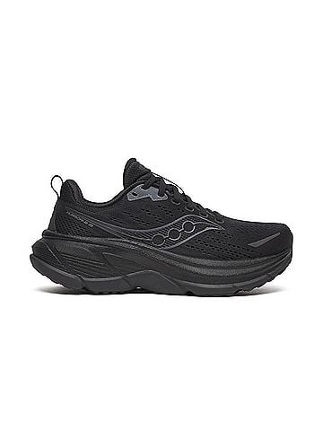 Saucony Women's Hurricane 25 Shoes in Triple Black (view 1)