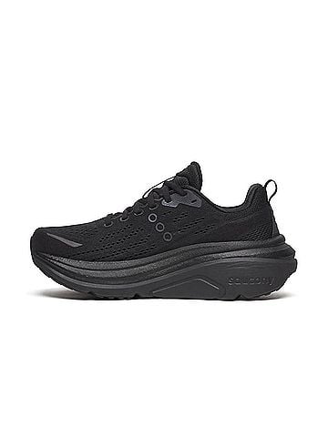 Saucony Women's Hurricane 25 Shoes in Triple Black (view 2)