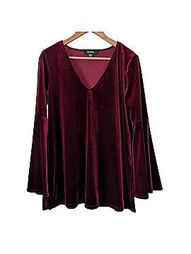 Karen Kane Velvet Bell Sleeve Blouse Long Sleeve Blouse (view 2)
