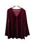 Karen Kane Velvet Bell Sleeve Blouse Long Sleeve Blouse - photo 2