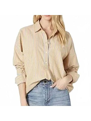 Joie Selinde Long Sleeve Button Up in Dusty Gold (view 2)