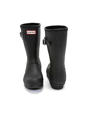Hunter Women's Original Short Rain Boots in Black (view 2)
