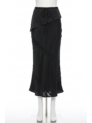 Minkpink Momento Bias Skirt in Black (view 1)