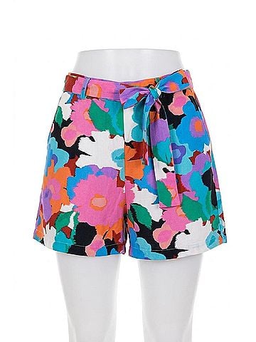 Molly Bracken Floral Belted Shorts in Multi Floyd (view 1)