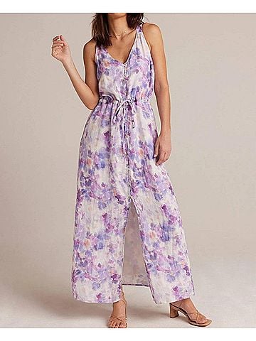 Bella Dahl Button Front Cami Dress in Iris Floral Print (view 2)