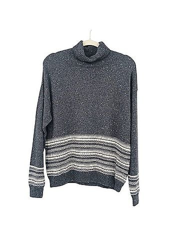 Orvis Border Stitch Detail Sweater Turtleneck Sweater (view 1)