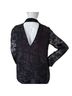 BCBGeneration 100% Polyester Leopard Print Black Silver Blazer Size M - photo 14