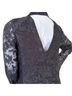 BCBGeneration 100% Polyester Leopard Print Black Silver Blazer Size M - photo 11