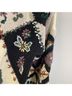 Curio Floral Ivory Brown Green Pullover Sweater Size S - photo 5