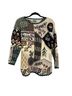Curio Floral Ivory Brown Green Pullover Sweater Size S - photo 1