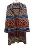 Spense 100% Acrylic Aztec Or Tribal Print Multi Color Coat Size S - photo 2