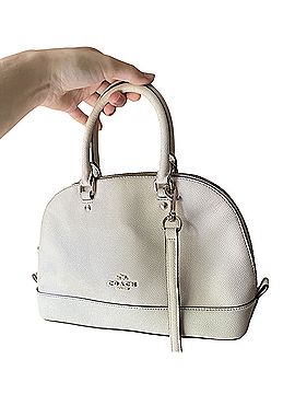 Coach white crossgrain leather Coach Mini Sierra Dome Satchel Leather Satchel (view 1)