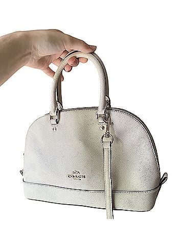 Coach white crossgrain leather Coach Mini Sierra Dome Satchel Leather Satchel (view 1)