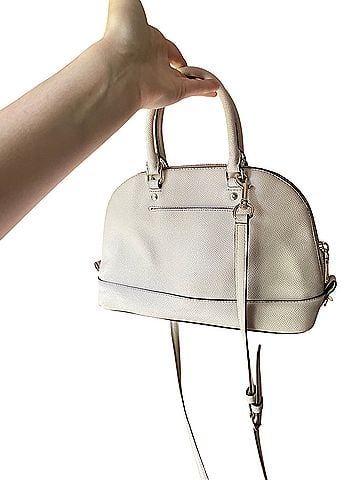 Coach white crossgrain leather Coach Mini Sierra Dome Satchel Leather Satchel (view 2)