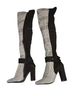 Shoedazzle Plaid Black Gray Boots Size 7 - photo 2