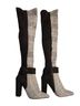 Shoedazzle Plaid Black Gray Boots Size 7 - photo 1