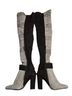 Shoedazzle Plaid Black Gray Boots Size 7 - photo 3