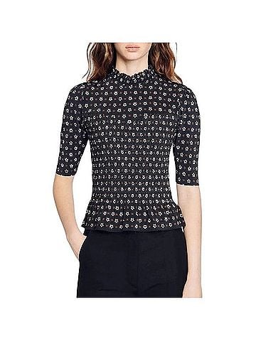 Sandro Starry Top 3/4 Sleeve Blouse (view 1)