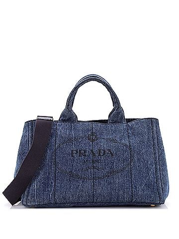 Prada Canapa Convertible Tote Denim Medium (view 1)