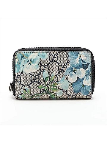 Gucci Gucci GG Blooms 410220 Leather Wallet/Coin Purse, Compact, Round Zipper, Women's (view 1)
