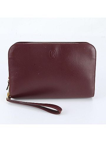 Cartier Cartier Must Line Bordeaux Leather Second Bag Clutch Pouch for Men (view 1)