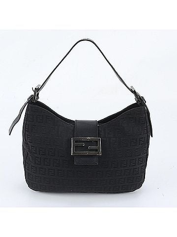 Fendi Fendi Zucchino Mamma Bucket Leather Shoulder Bag Handbag Black Women's (view 1)
