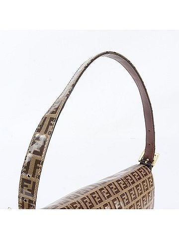 Fendi Fendi Zucchino Mamma Bucket Baguette Leather Shoulder Bag with FF Hardware for Women (view 2)