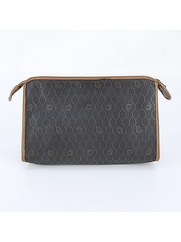 Christian Dior Christian Dior Honeycomb Pattern Leather Second Bag Clutch Pouch Brand Men's (view 2)