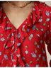 J.Crew 100% Viscose Floral Red Long Sleeve Blouse Size 18 - photo 7