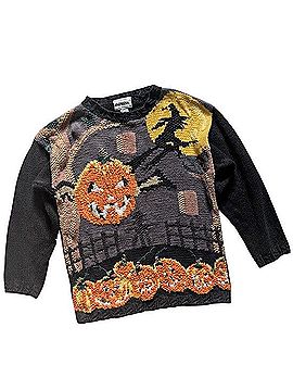 Crystal-Kobe Vintage Halloween Pullover Sweater (view 1)