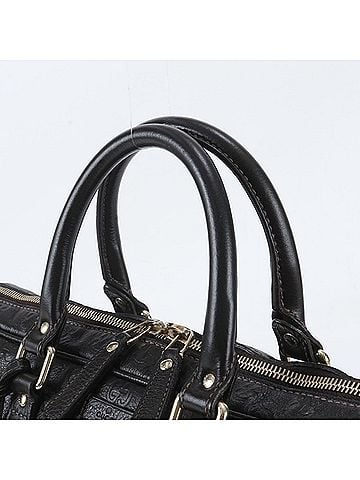Gucci Gucci Guccissima 201480 Leather 2-Way Shoulder Bag, Black, Men's (view 2)