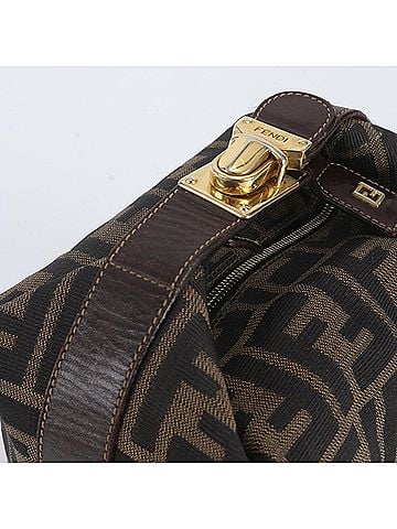 Fendi Fendi Zucca Mini Pouch Leather Nylon Handbag Brand Women's (view 2)