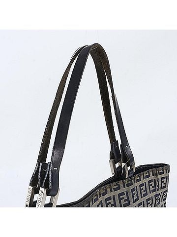 Fendi Fendi Zucchino Leather Canvas Tote Bag Shoulder Handbag for Women (view 2)