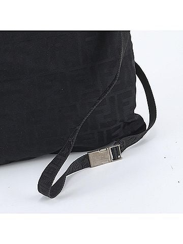 Fendi Fendi Zucca 26715 Leather Nylon Shoulder Bag Handbag Tote Black Women's (view 2)