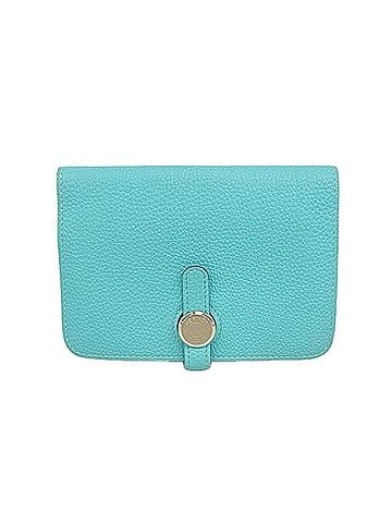 Hermès Hermes Dogon Compact Togo Leather Wallet/Coin Case, Blue Saint-Cyr, X Stamp, Women's (view 1)